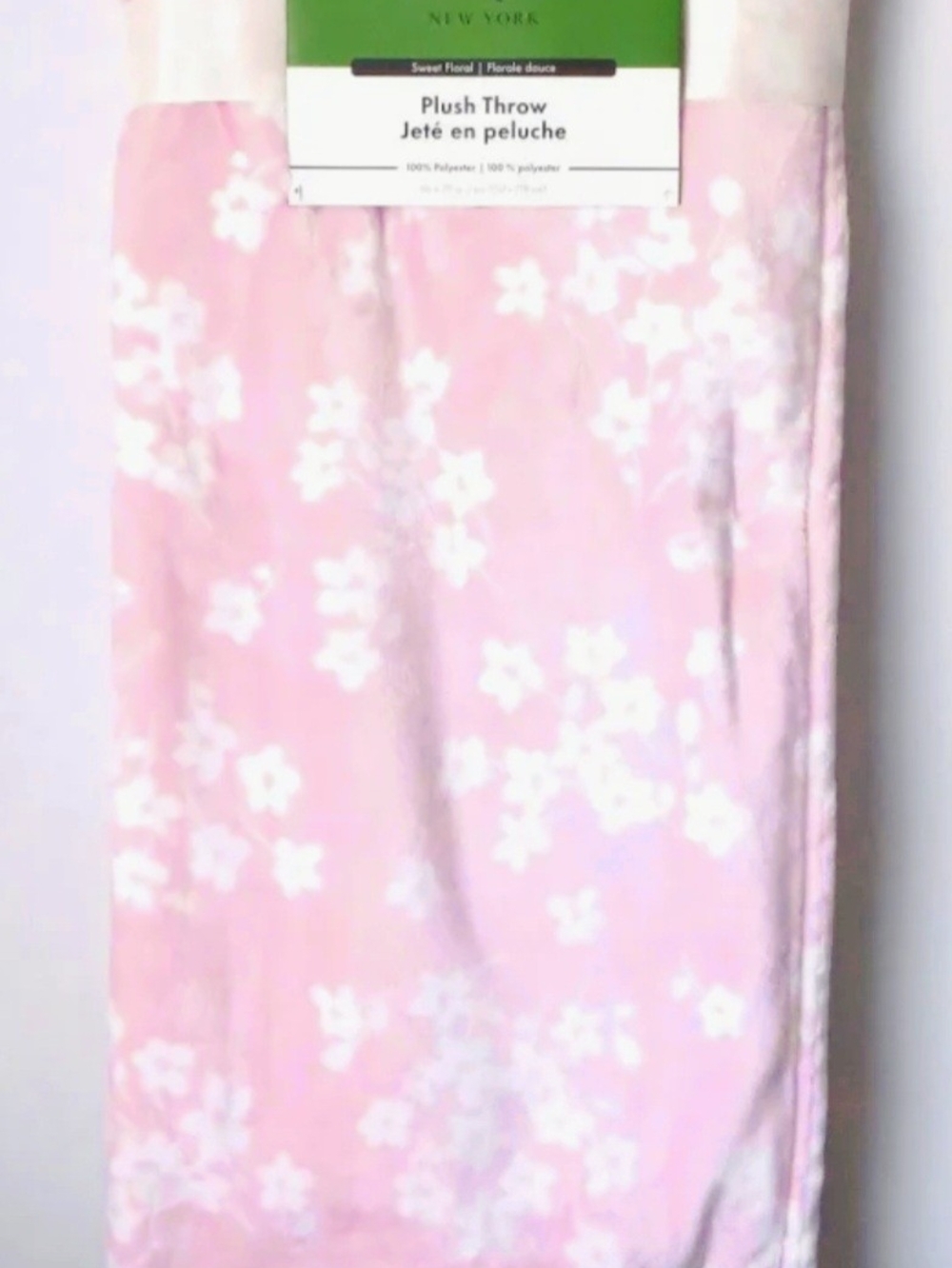 Kate Spade Sweet Floral Plush Throw Blanket - Picture 3 of 4